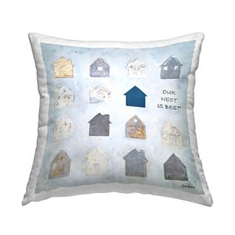Stupell Home Decor Our Nest Is Best Houses Throw Pillow