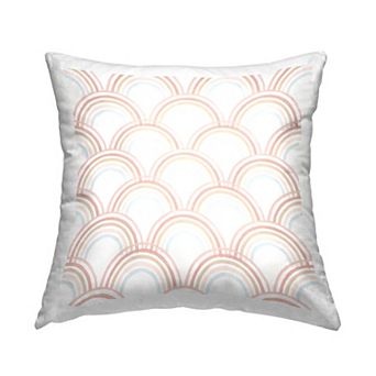 Stupell Home Decor Pastel Happy Rainbow Pattern Throw Pillow