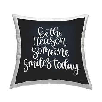 Stupell Home Decor Uplifting Smile Calligraphy Throw Pillow