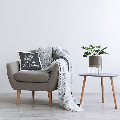 Stupell Home Decor Uplifting Smile Calligraphy Throw Pillow