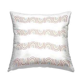 Stupell Home Decor Wavy Whimsical Rainbow Stripes Throw Pillow