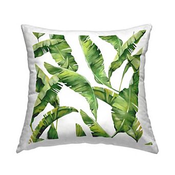 Stupell Home Decor Lush Green Plant Leaves Botanical Throw Pillow