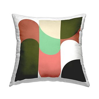 Stupell Home Decor Retro Geometric Curved Shapes Throw Pillow