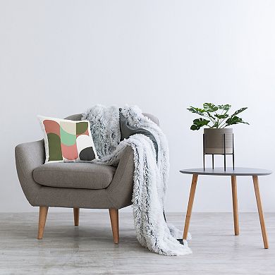 Stupell Home Decor Retro Geometric Curved Shapes Throw Pillow