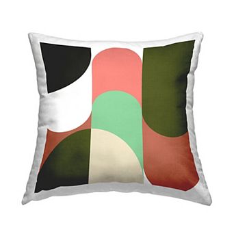 Stupell Home Decor Abstract Geometric Shapes Retro Throw Pillow