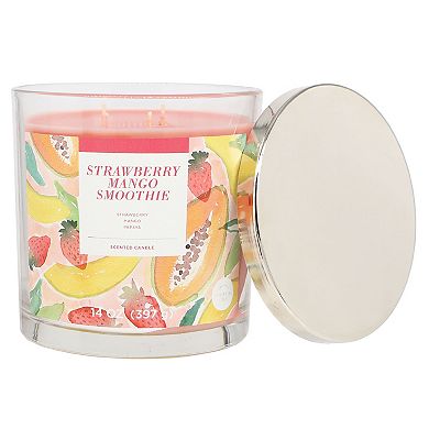 Sonoma Goods For Life® Strawberry Mango Smoothie 14-oz. Single Pour Scented Candle Jar
