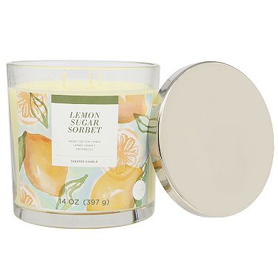 Sonoma Goods For Life® Lemon Sugar Sorbet 14-oz. Single Pour Scented Candle Jar