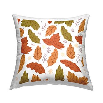 Stupell Home Decor Autumn Foliage Leaves Nature Botanical Pattern Throw Pillow