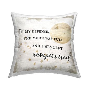 Stupell Home Decor "The Moon Was Full" Rustic Quote Throw Pillow