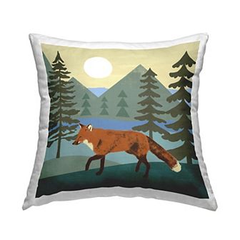 Stupell Home Decor Red Fox Woodland Throw Pillow