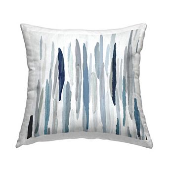 Stupell Home Decor Abstract Brushed Rainfall Contemporary Blue Lines Throw Pillow