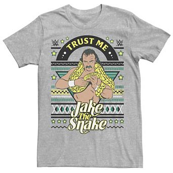 Men's WWE Jake The Snake Christmas Sweater Graphic Tee