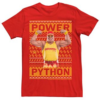 Men's WWE Hulk Hogan Christmas Sweater Graphic Tee
