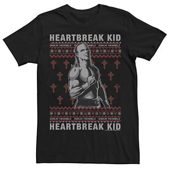 Men's WWE Shawn Michaels Christmas Sweater Graphic Tee