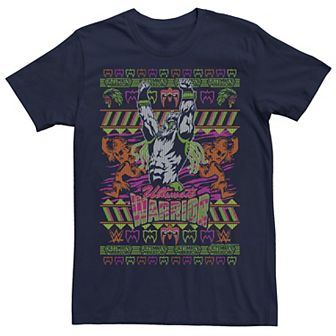 Men's WWE Ultimate Warrior Christmas Sweater Graphic Tee