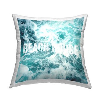 Stupell Home Decor Ocean Foam "Beach House" Throw Pillow