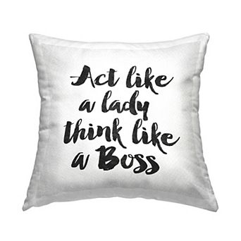 Stupell Home Decor Lady Boss Throw Pillow