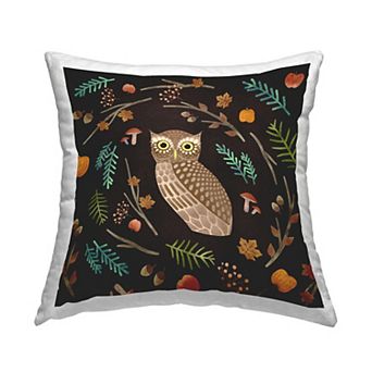 Stupell Home Decor Brown Owl Throw Pillow