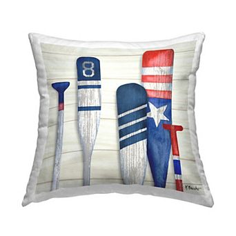 Stupell Home Decor Patriotic Lake Cabin Decorative Throw Pillow