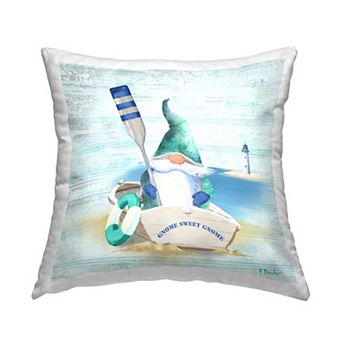 Stupell Home Decor Boating Gnome Throw Pillow