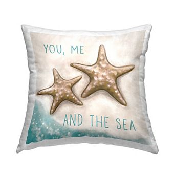 Stupell Home Decor "You Me and the Sea" Starfish Throw Pillow