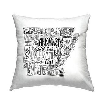 Stupell Home Decor Arkansas State Throw Pillow