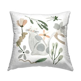 Stupell Home Decor Gray Cat Casual Throw Pillow