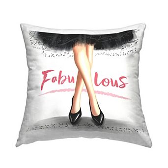 Stupell Home Decor Fabulous Black Glam Dress Decorative Throw Pillow
