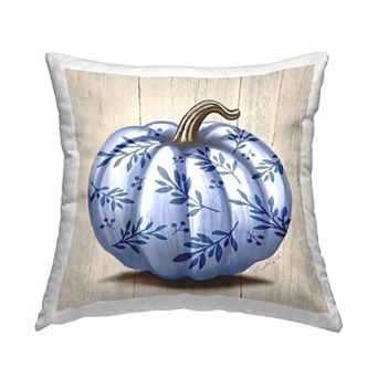 Stupell Home Decor Rustic Botanical Patterned Pumpkin Throw Pillow