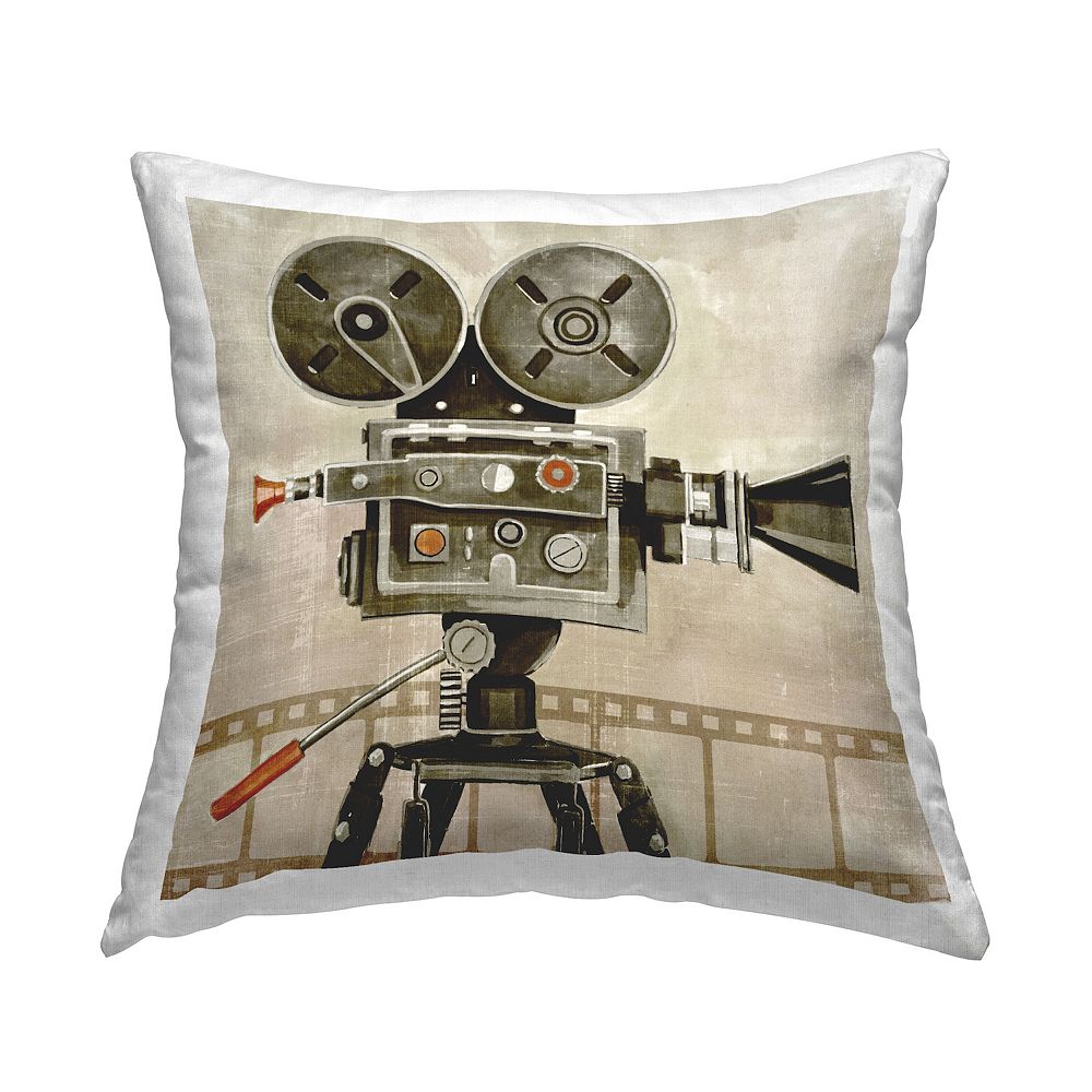 Stupell Home Decor Vintage Movie Camera Throw Pillow
