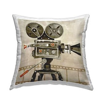 Stupell Home Decor Vintage Movie Camera Throw Pillow