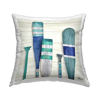 Stupell Home Decor Green Boating Oars Throw Pillow