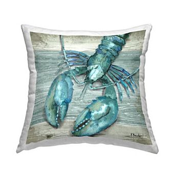 Stupell Home Decor Blue Lobster Throw Pillow