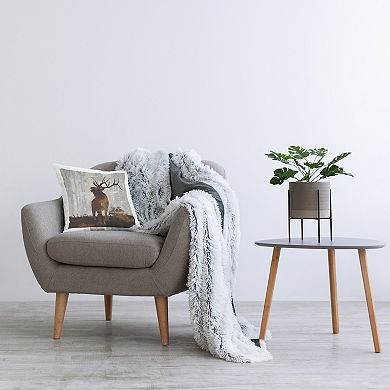 Stupell Home Decor Rustic Brown Buck Throw Pillow