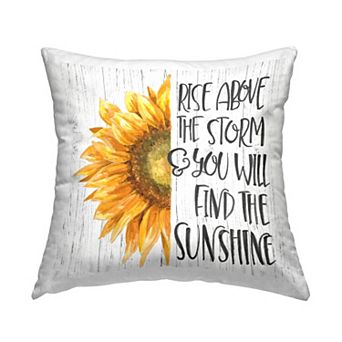 Stupell Home Decor "Find The Sunshine" Sunflower Throw Pillow