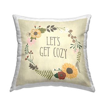 Stupell Home Decor Let's Get Cozy Decorative Throw Pillow
