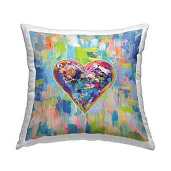 Stupell Home Decor Abstract Heart Painting Throw Pillow