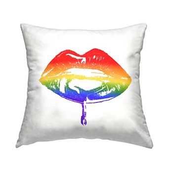 Stupell Home Decor Retro Puckered Lips Throw Pillow