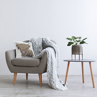 Stupell Home Decor Highland Cow Calf Throw Pillow