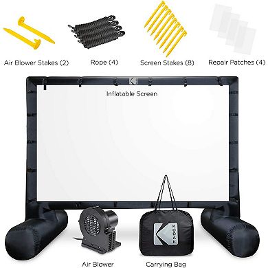 KODAK 17.5 Feet Inflatable Projector Screen for Outside, Blow Up Movie Screen w/Air Pump & More