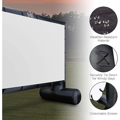 KODAK 17.5 Feet Inflatable Projector Screen for Outside, Blow Up Movie Screen w/Air Pump & More