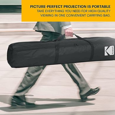 Kodak 150" Portable Projector Screen with Stand and Carry Case