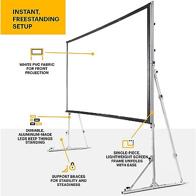 Kodak 150" Portable Projector Screen with Stand and Carry Case