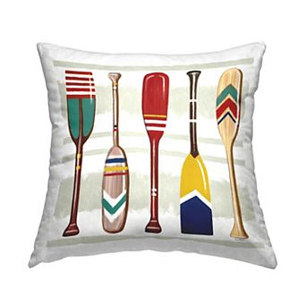Stupell Home Decor Patterned Oars Cabin Throw Pillow