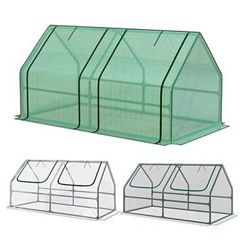 Aoodor 6 ft. x 3 ft. x 3ft. Mini Greenhouse with 2 Zipper Doors, 3 Covers
