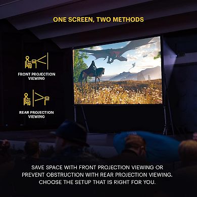 Kodak 120" Dual Portable Projector Screen with Stand and Carry Case