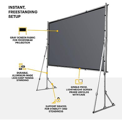 Kodak 120" Dual Portable Projector Screen with Stand and Carry Case
