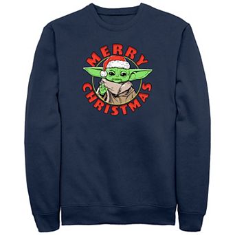 Men's The Mandalorian Grogu Merry Christmas Graphic Fleece