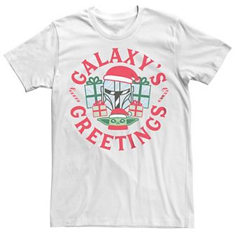 Men's The Mandalorian Galaxy's Greetings Graphic Tee
