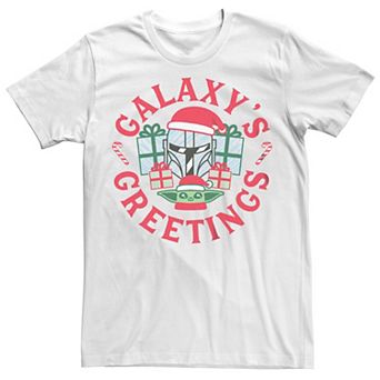 Men's The Mandalorian Galaxy's Greetings Graphic Tee